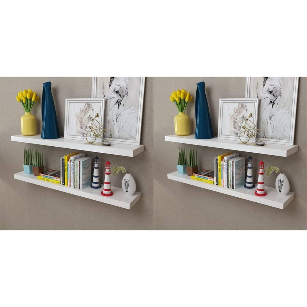 Wall Shelves 4 pcs White 100 cm