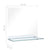 Wall Mirror with Shelf 40x40 cm Tempered Glass