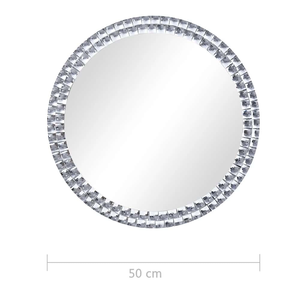 Wall Mirror 50 cm Tempered Glass