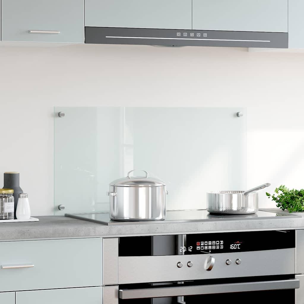 Kitchen Backsplash Transparent 80x40 cm Tempered Glass