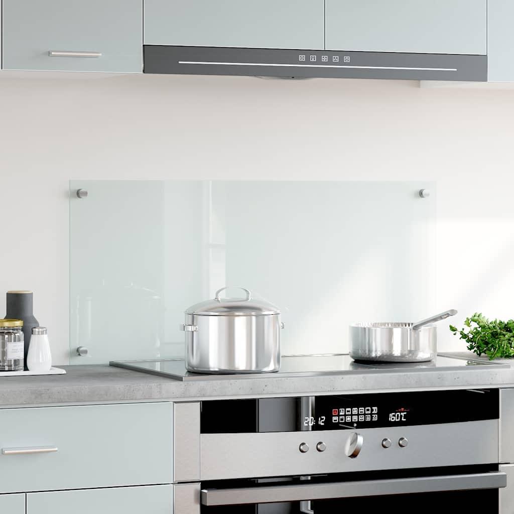 Kitchen Backsplash Transparent 90x40 cm Tempered Glass