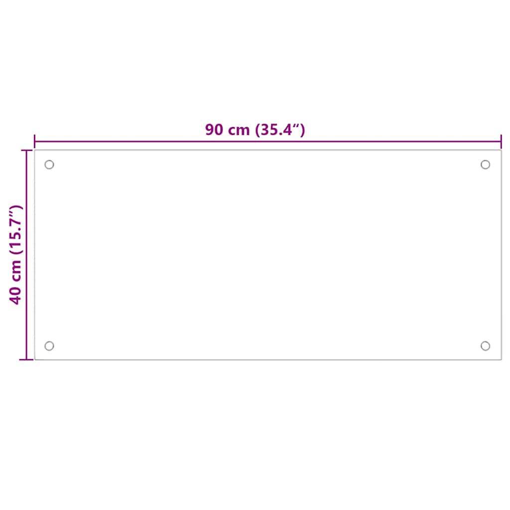 Kitchen Backsplash Transparent 90x40 cm Tempered Glass