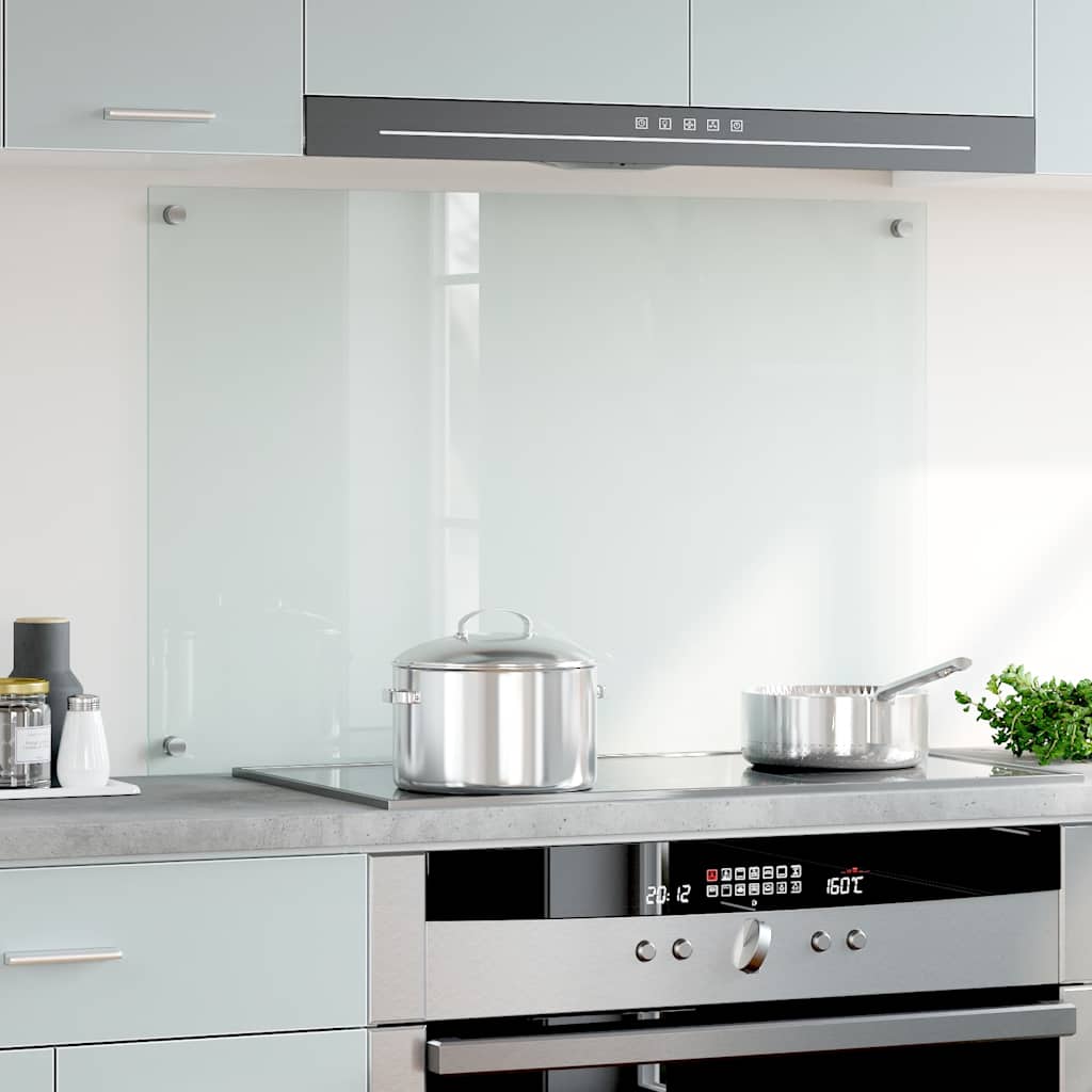 Kitchen Backsplash Transparent 90x60 cm Tempered Glass