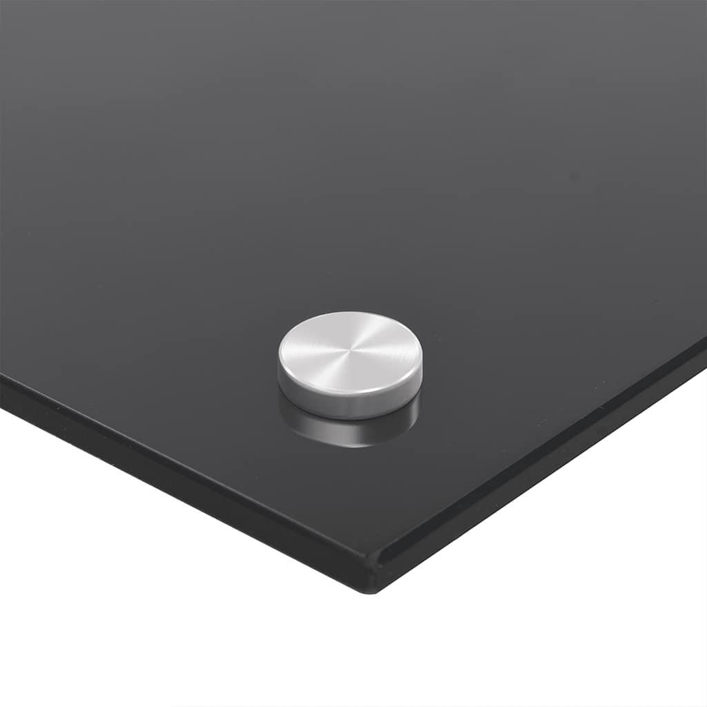 Kitchen Backsplash Black 70x50 cm Tempered Glass