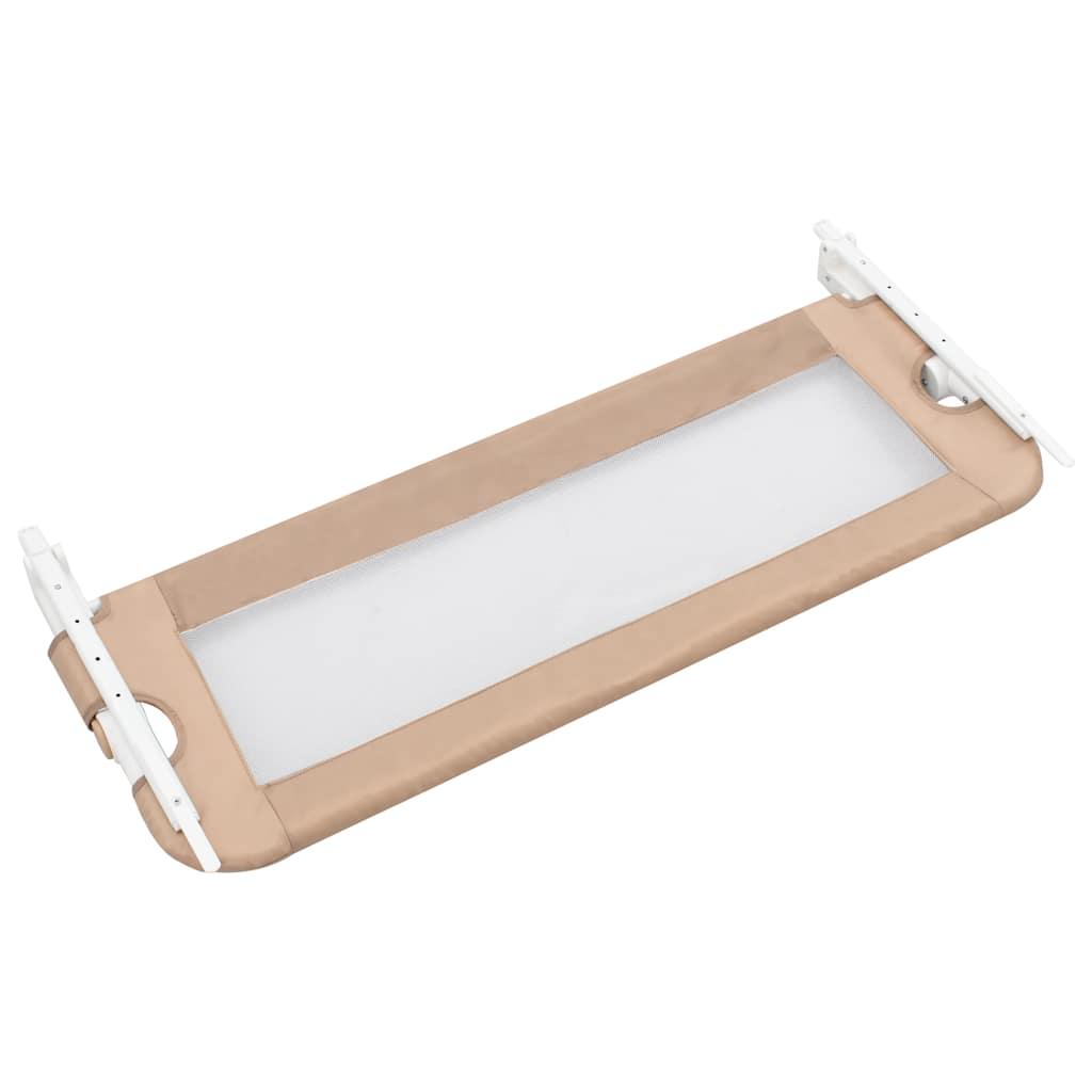 Toddler Safety Bed Rail Taupe 102x42 cm Polyester