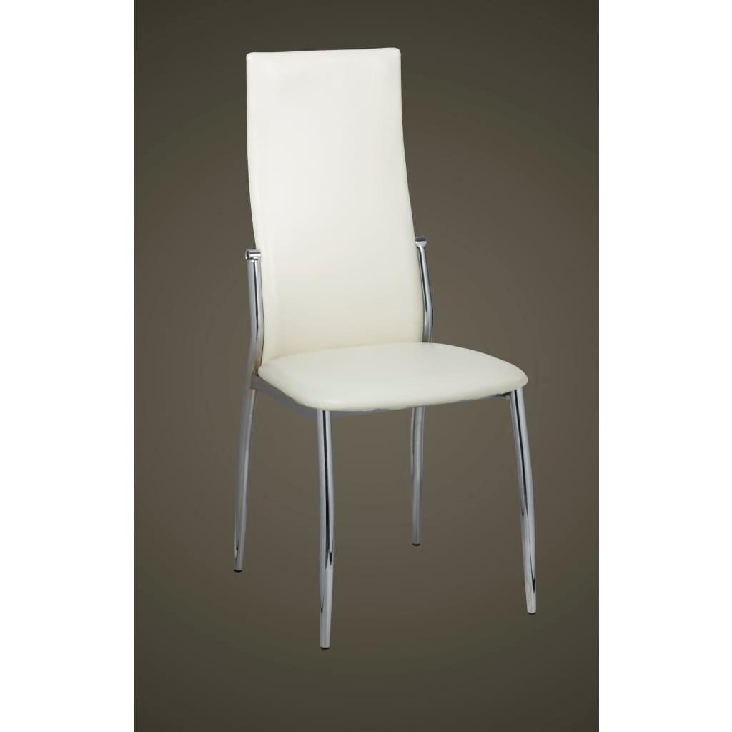 Dining Chairs 2 pcs White Faux Leather