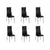 Dining Chairs 6 pcs Black Faux Leather