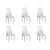 Dining Chairs 6 pcs White Faux Leather