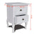 Nightstand with 2 Drawers MDF White