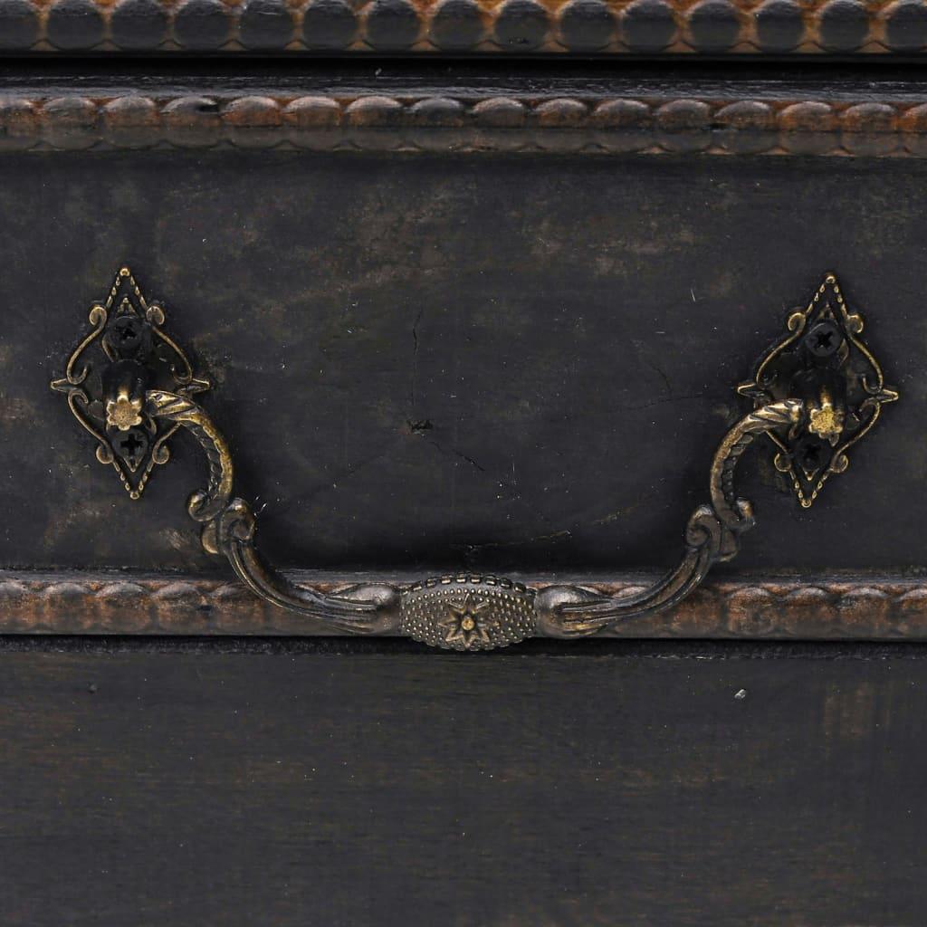 Wooden Treasure Chest Large Black