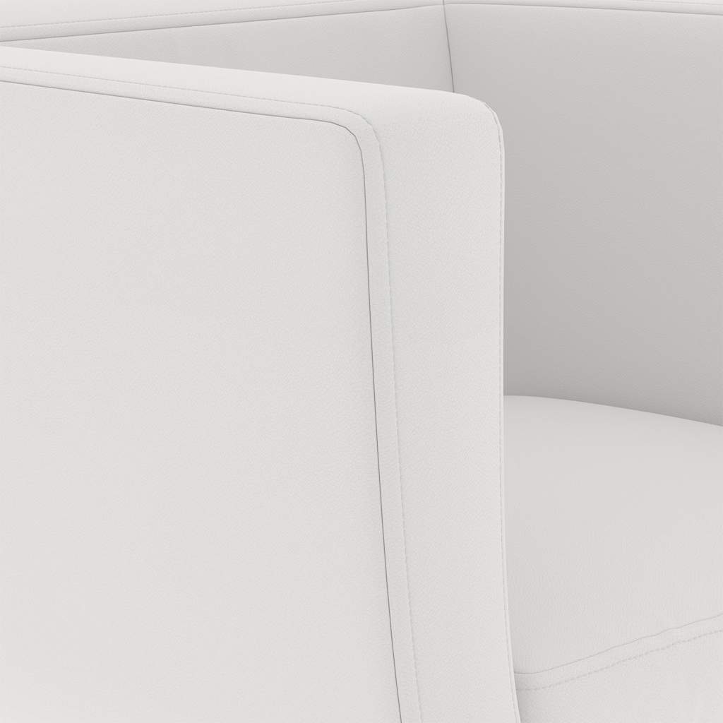 Bar Stool White Faux Leather