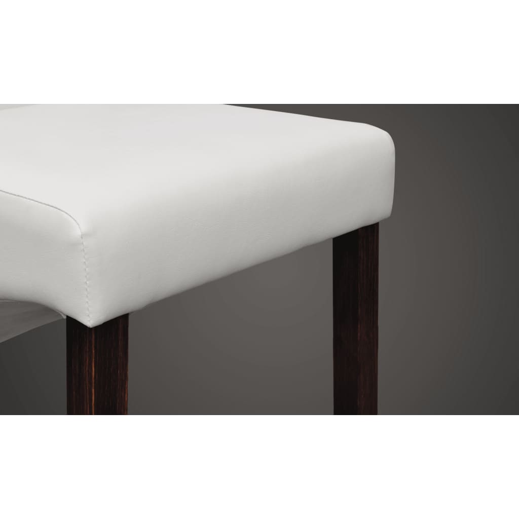 Dining Chairs 6 pcs White Faux Leather
