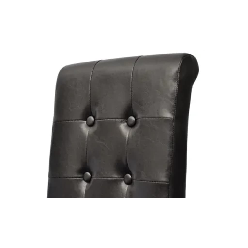 Dining Chairs 6 pcs Brown Faux Leather