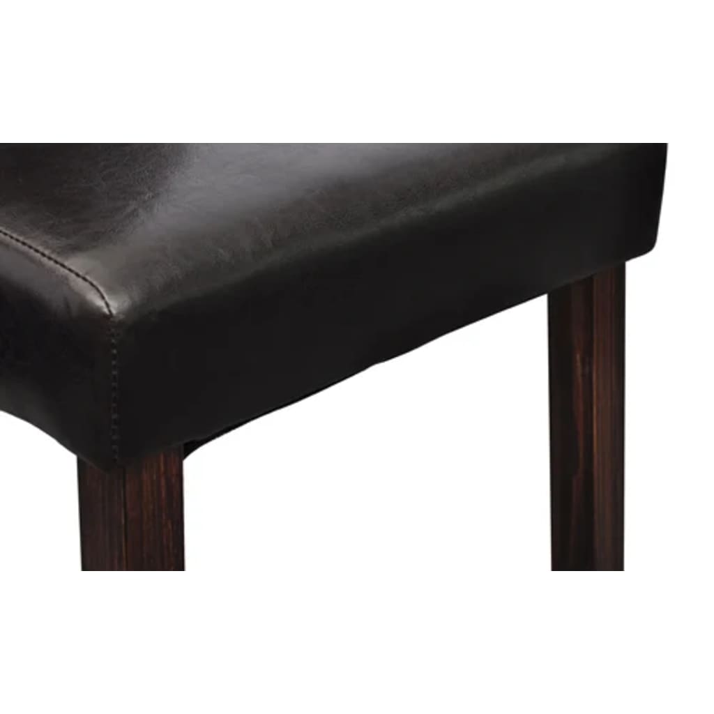 Dining Chairs 6 pcs Brown Faux Leather