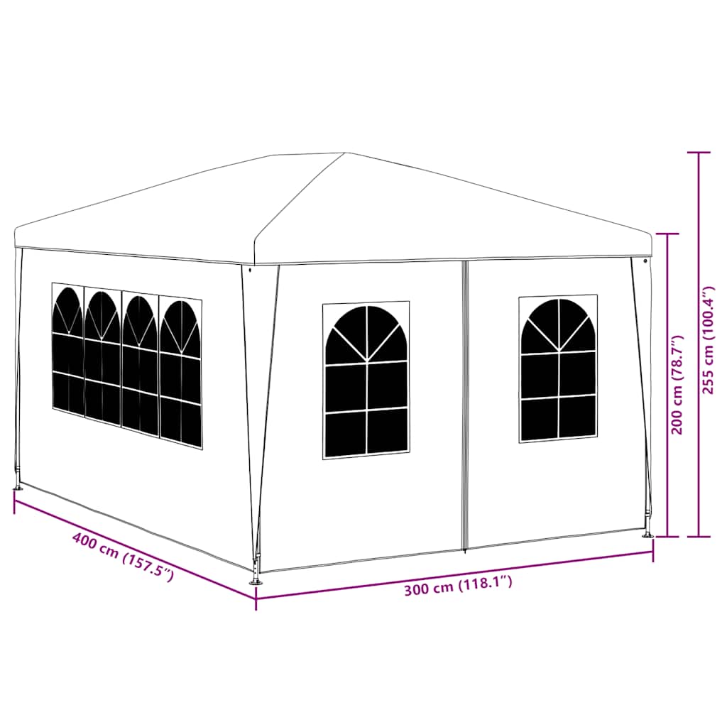 Party Tent 3x4 m White