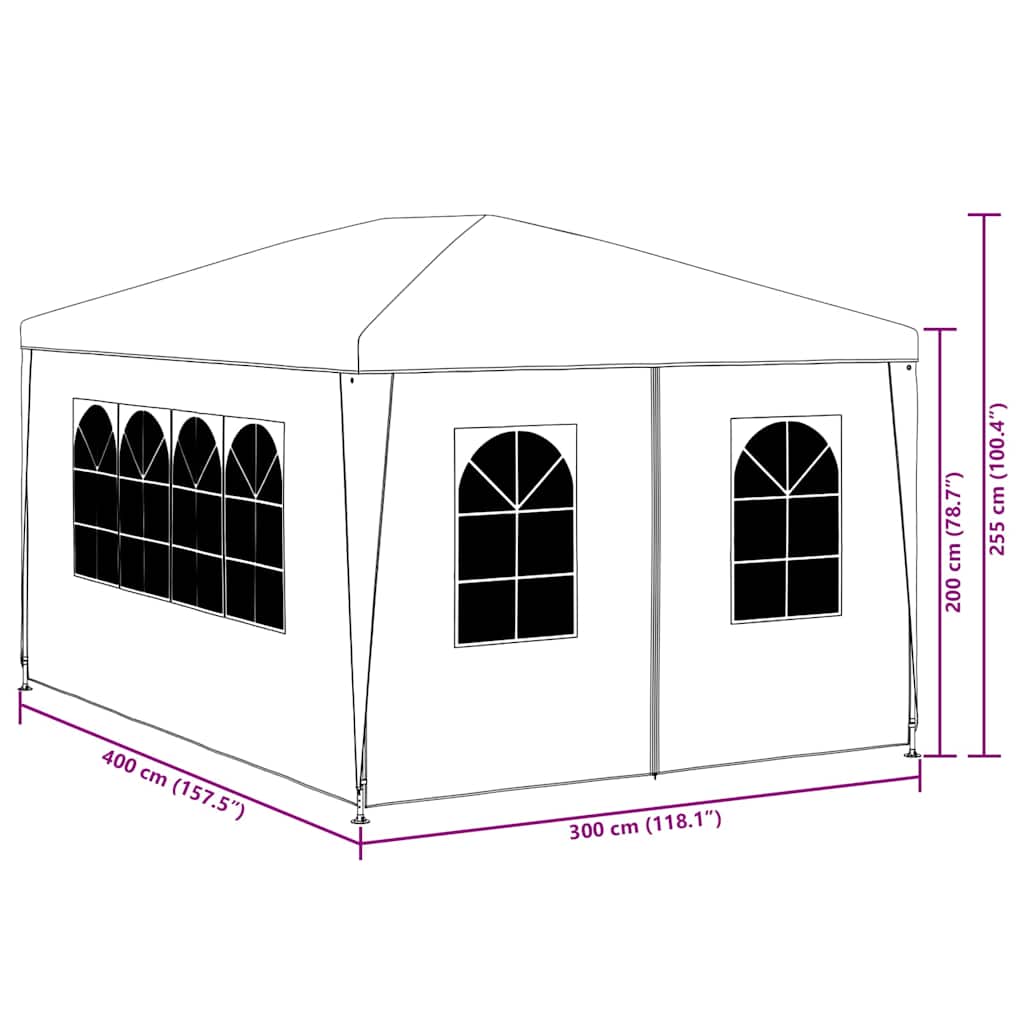 Party Tent 3x4 m Blue