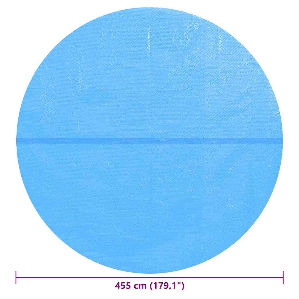 Floating Round PE Solar Pool Film 455 cm Blue