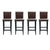 Bar Stools 4 pcs Dark Brown Faux Leather