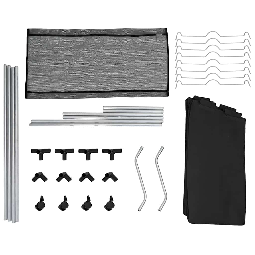 Laundry sorter with 4 bags black grey