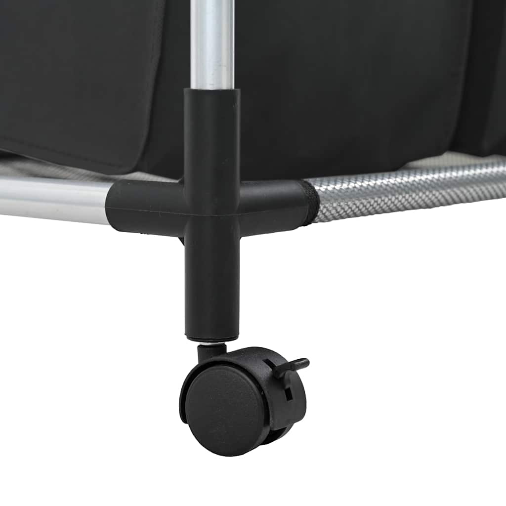 Laundry sorter with 4 bags black grey