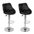 Bar Stools 2 pcs Black Faux Leather