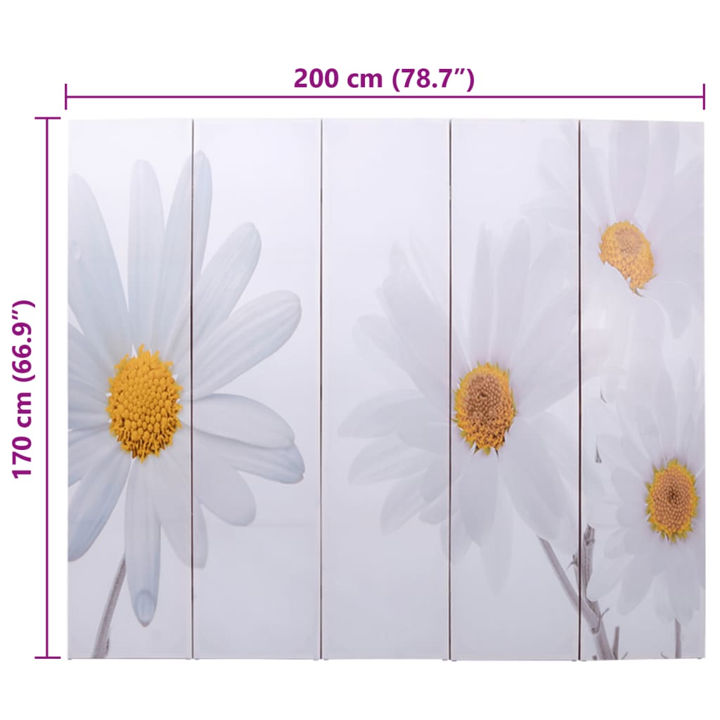 Folding Room Divider Pint 200 x 170 Flower