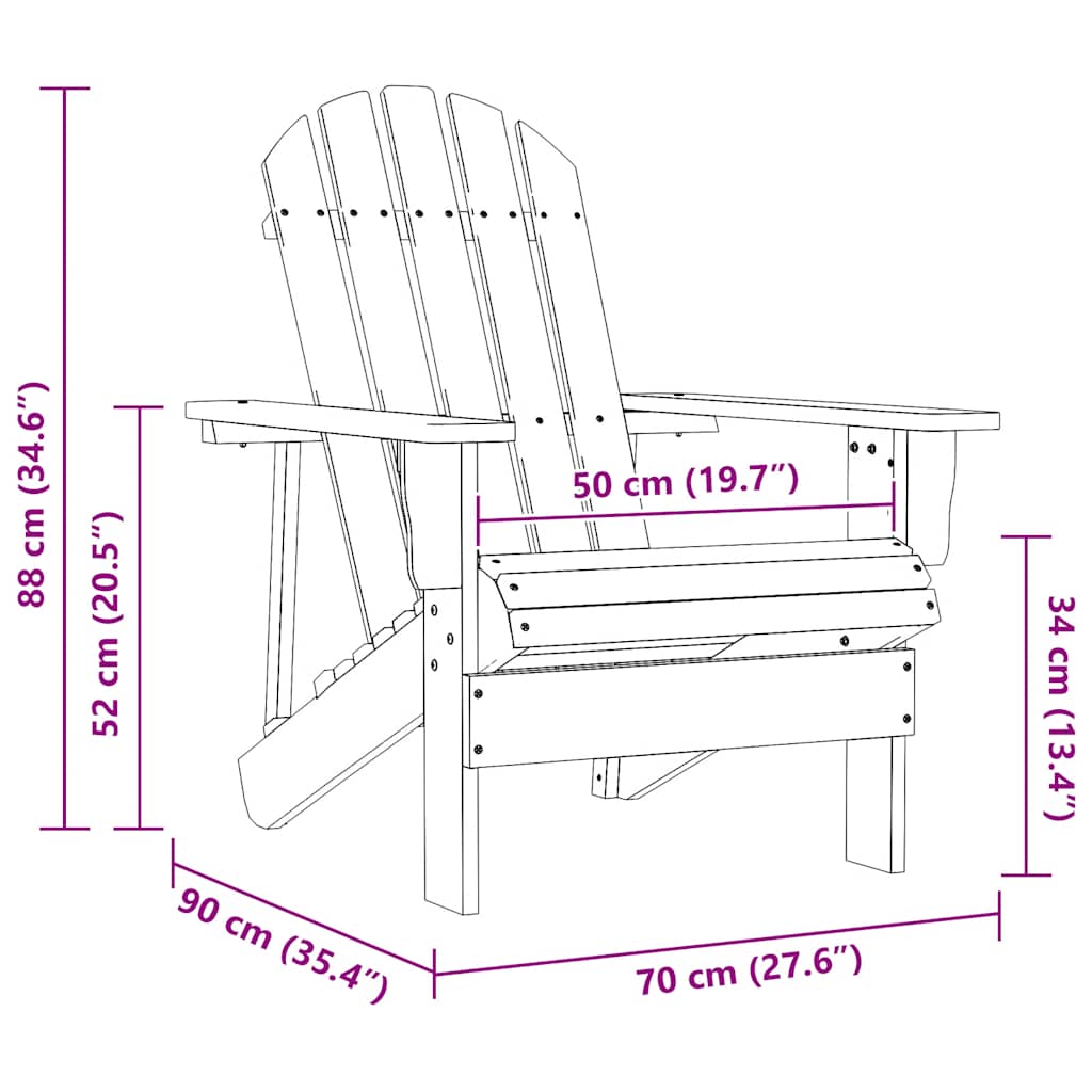 Garden Chair Wood White