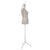 Ladies Bust Display Mannequin Linen With Stripes
