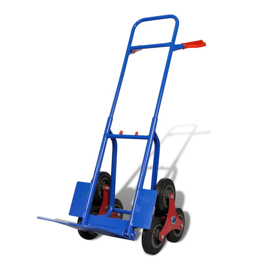 Folding Sack Truck with 6 Wheels Blue