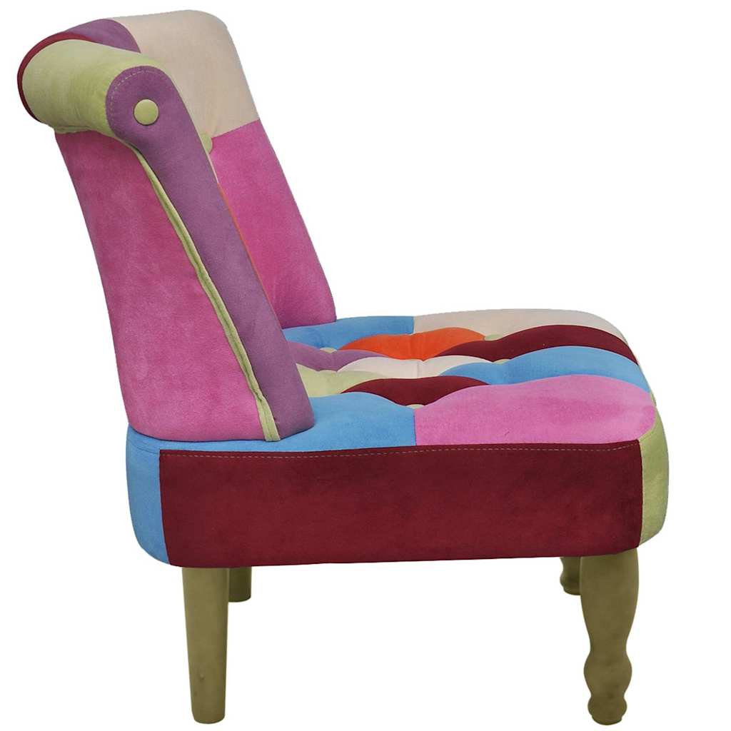 French Chair with Patchwork Design Fabric