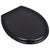 WC Toilet Seat MDF Lid Simple Design Black