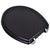 WC Toilet Seat MDF Lid Simple Design Black