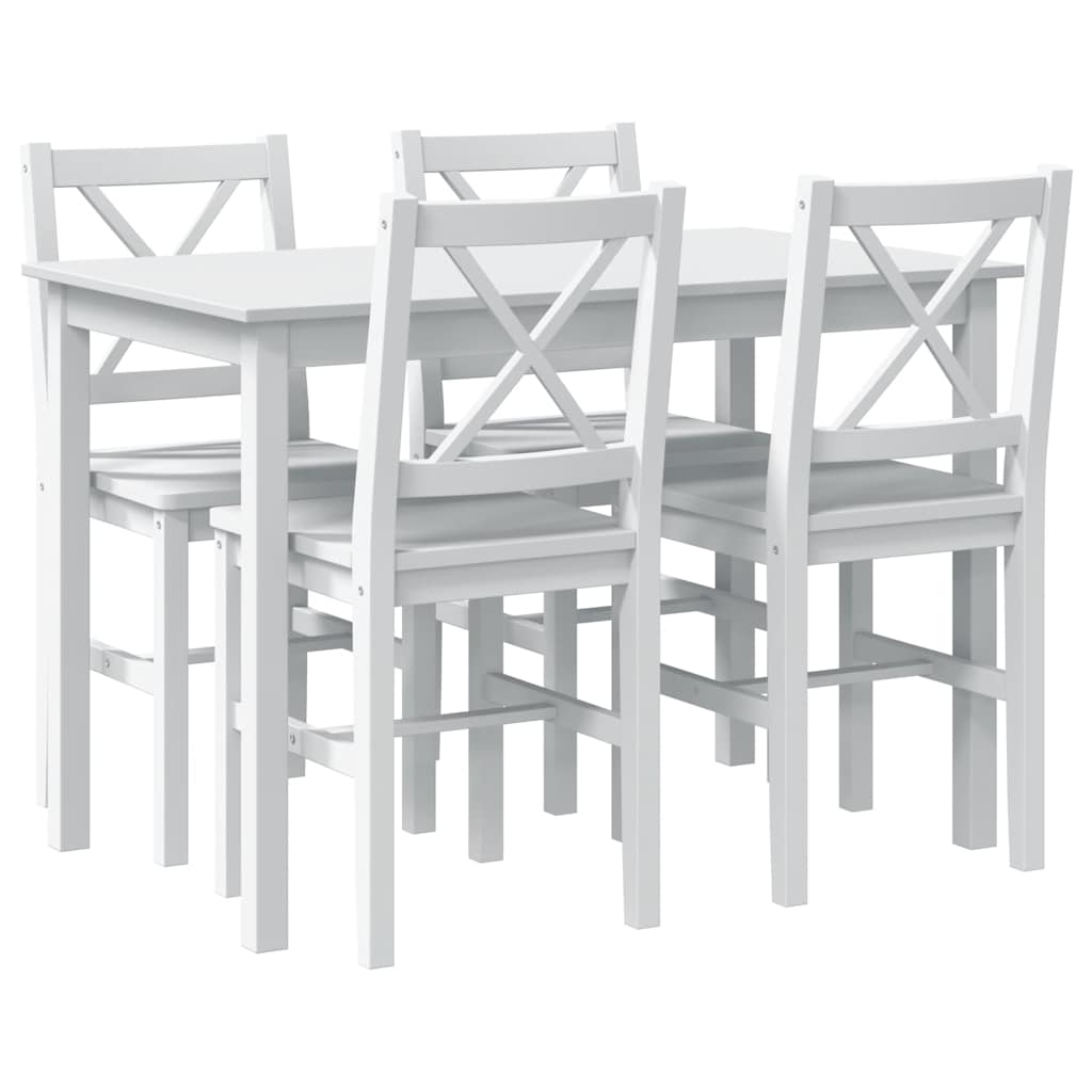 5 Piece Dining Set White