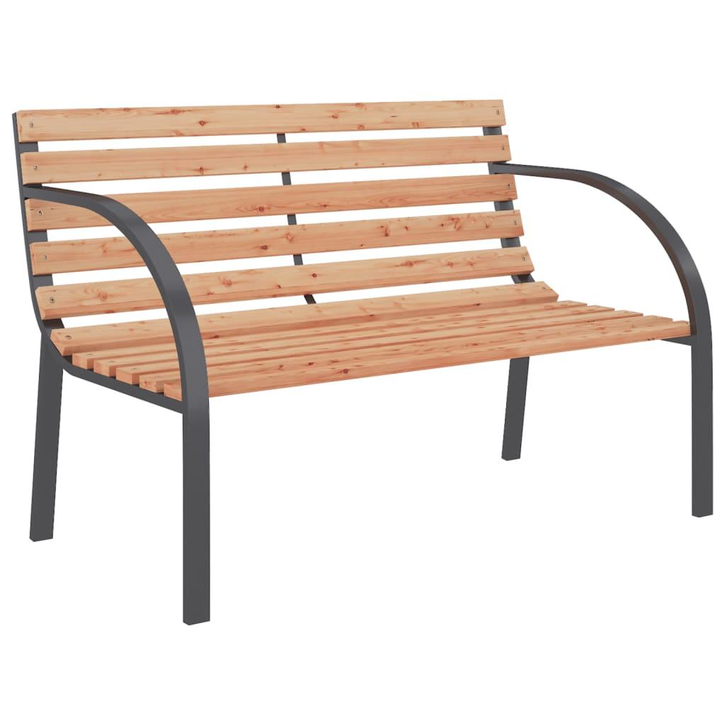 Garden Bench 120 cm Wood and Iron