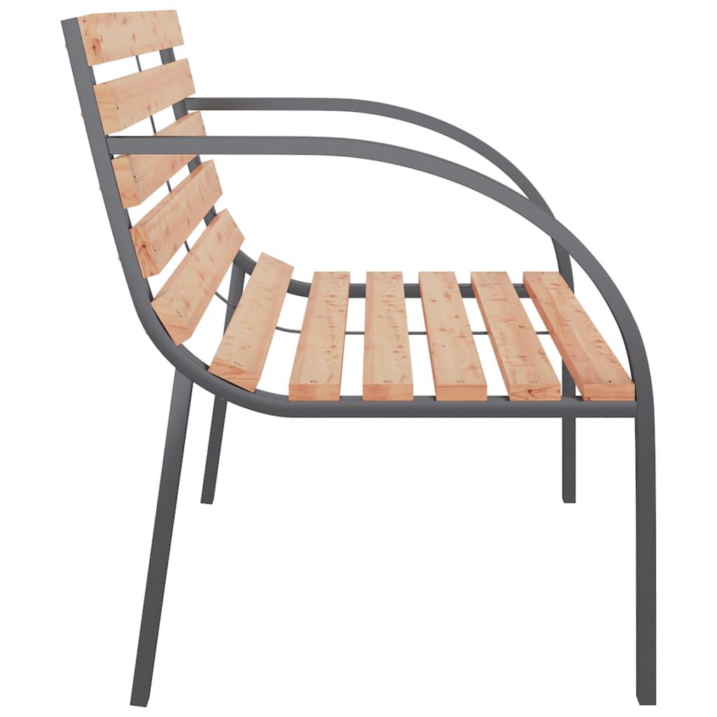 Garden Bench 120 cm Wood and Iron