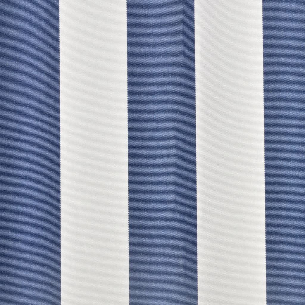 Awning Top Sunshade Canvas Blue & White 3 x 2.5m