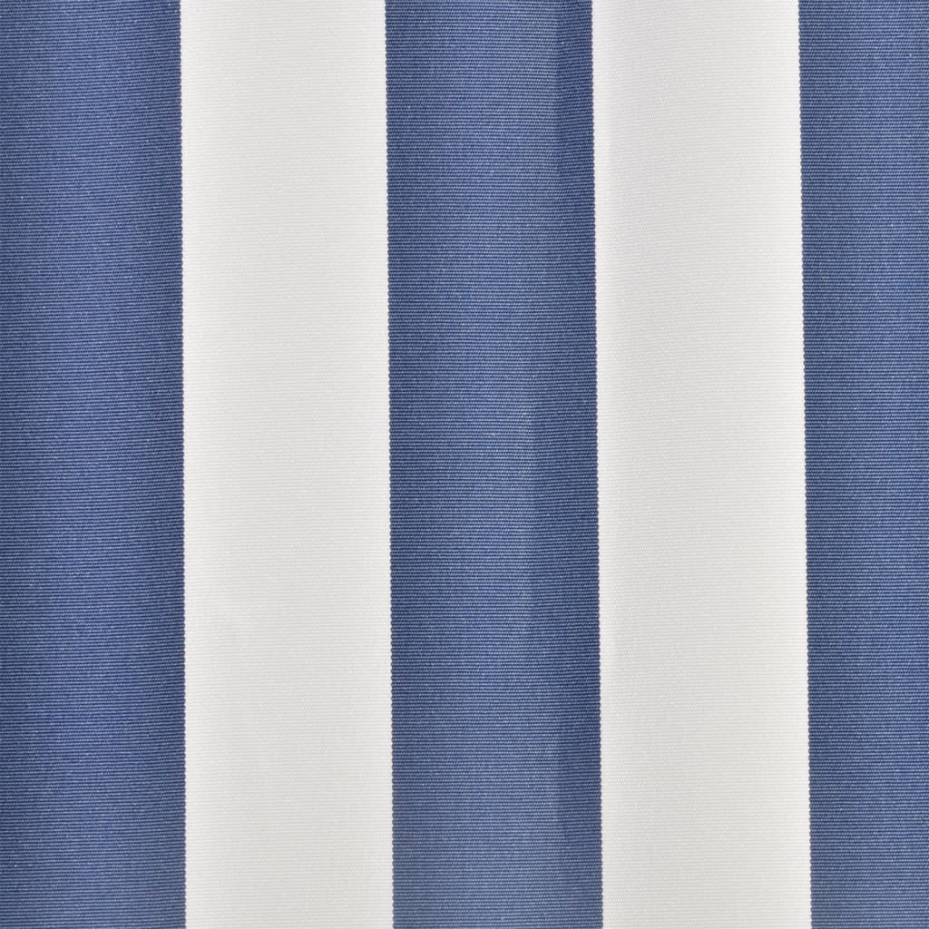 Awning Top Sunshade Canvas Blue & White 4 x 3 m (Frame Not Included)