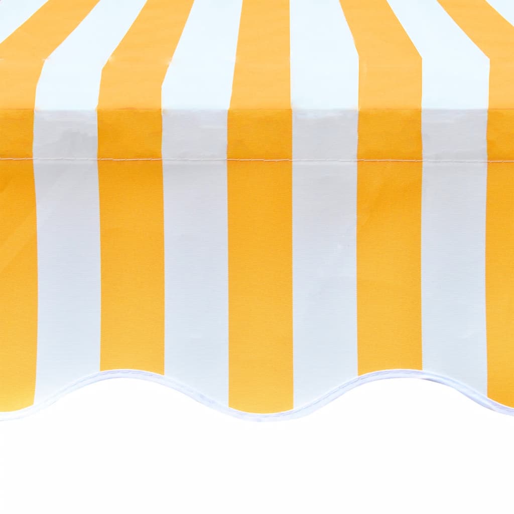 Awning Top Sunshade Canvas Sunflower Yellow & White 3 x 2.5 m