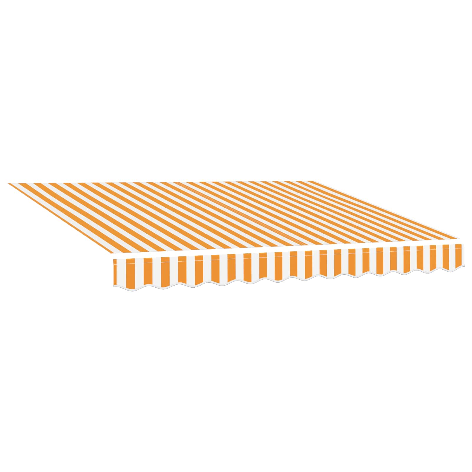 Awning Replacement Fabric Yellow and White 300x250 cm Polyester