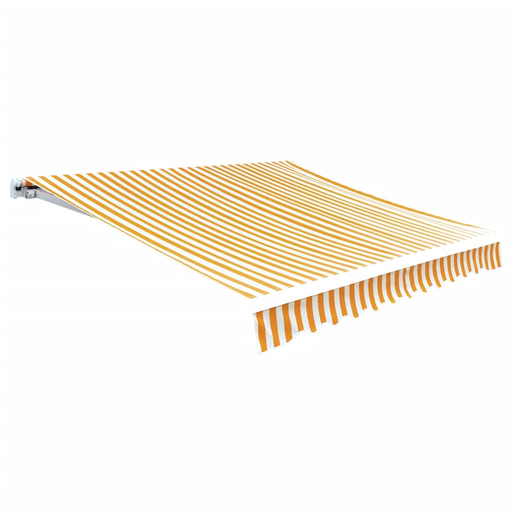 Awning Top Sunshade Canvas Sunflower Yellow &amp; White 4 x 3 m (Frame Not Included)