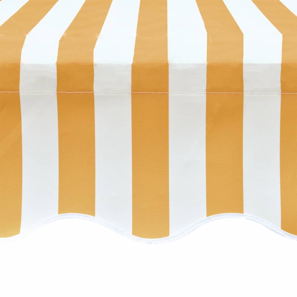 Awning Top Sunshade Canvas Sunflower Yellow & White 4 x 3 m (Frame Not Included)