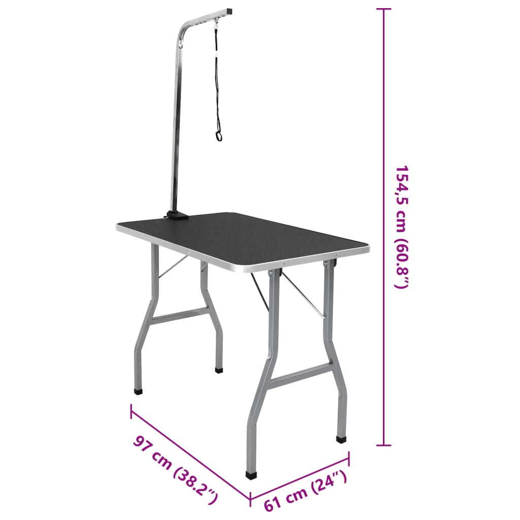 Bath Grooming Table for Dogs Cats Pets Adjustable 1 Loop