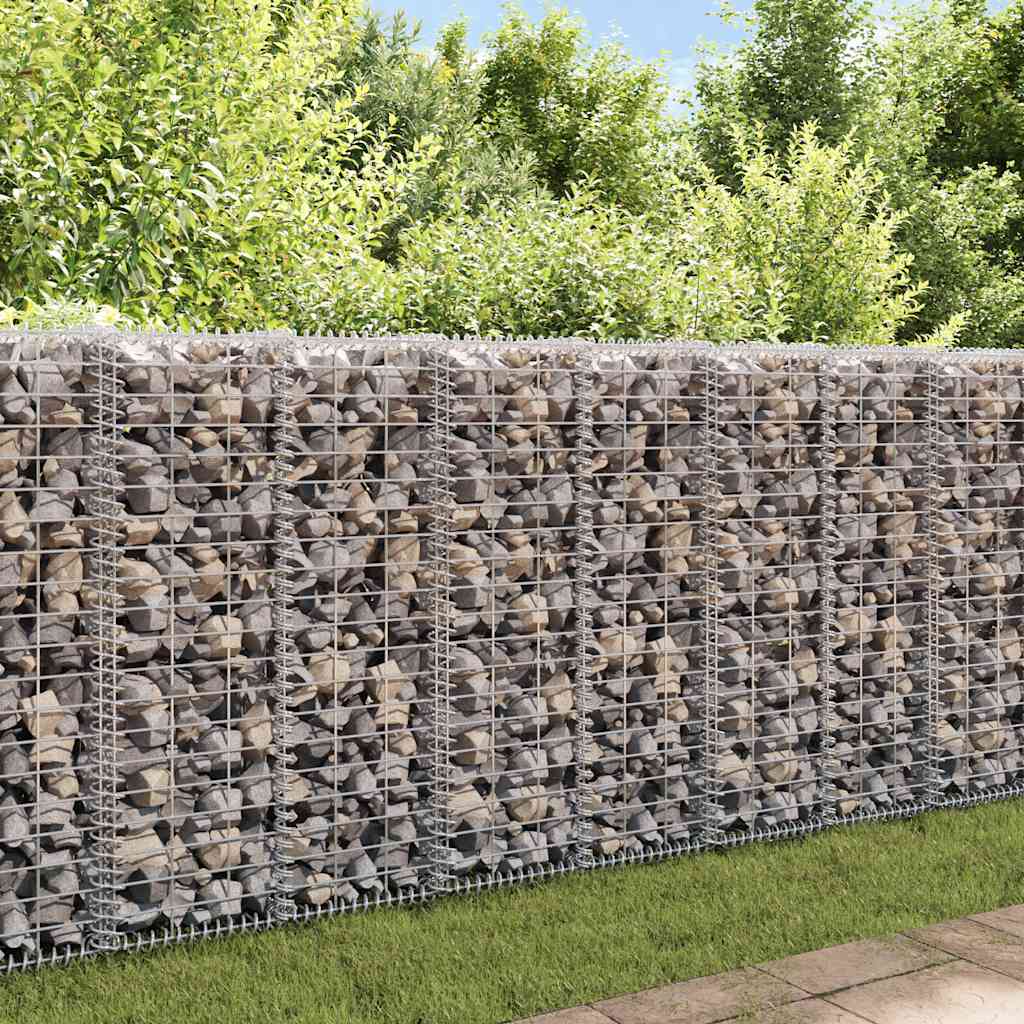 Gabion Basket with Lids Galvanised Wire 100x30x30 cm