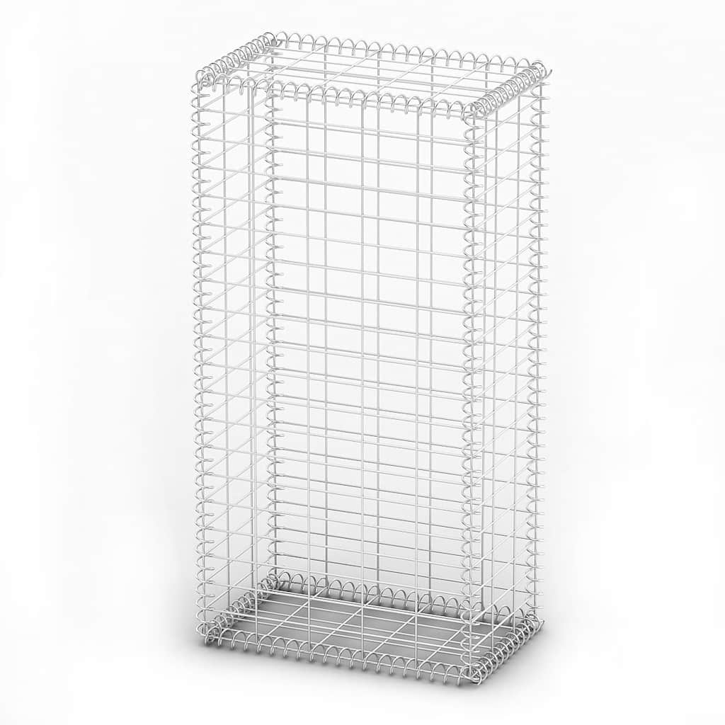 Gabion Basket with Lids Galvanised Wire 100 x 50 x 30 cm