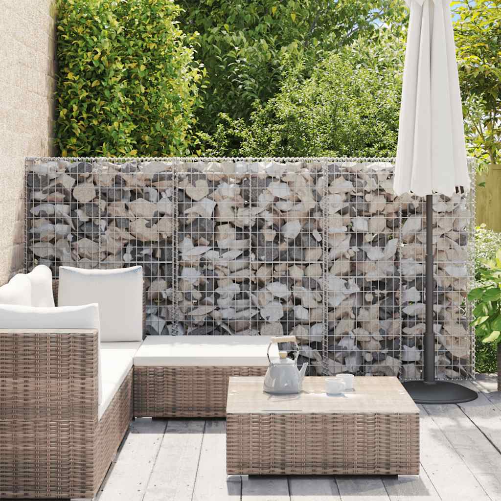 Gabion Basket with Lids Galvanised Wire 150x100x30 cm