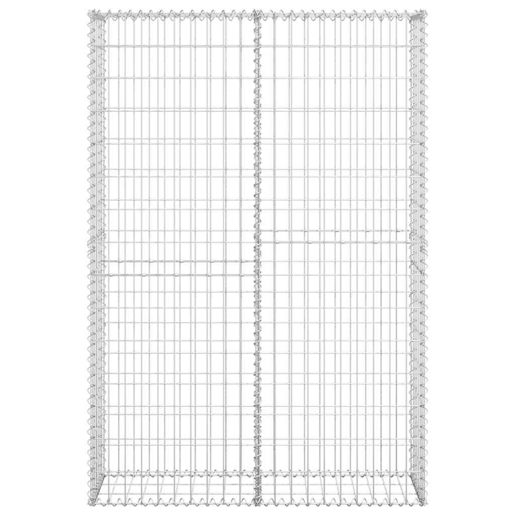 Gabion Basket with Lids Galvanised Wire 150x100x30 cm