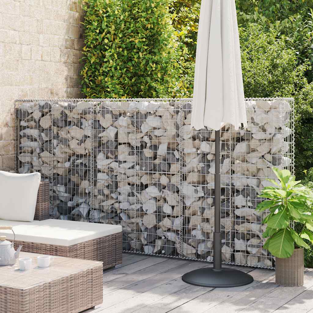 Gabion Basket with Lids Galvanised Wire 150x100x30 cm