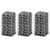 Gabion Set 3 pcs Galvanised Wire 25x25x50 cm