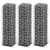 Gabion Set 3 pcs Galvanised Wire 25x25x100 cm