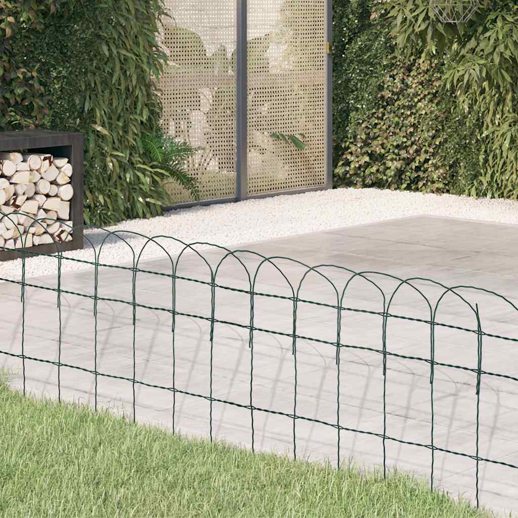 Garden Border Fence Powder-coated Iron 25x0.4 m